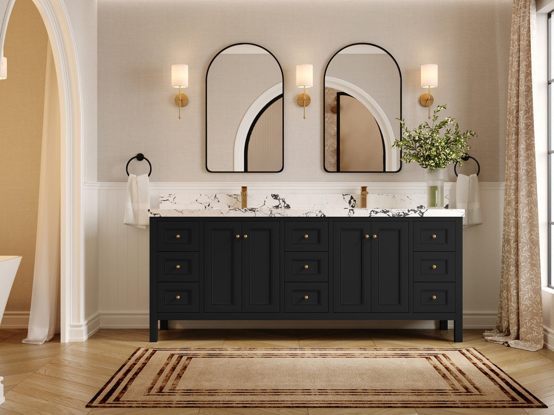 Nashville 84 in W x 22 in D Double Sink Bathroom Vanity - Willow Bath and Vanity
