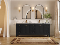 Nashville 84 in W x 22 in D Double Sink Bathroom Vanity - photo 3