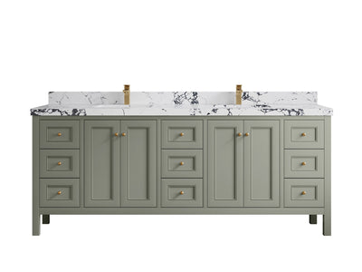 Nashville 84 in W x 22 in D Double Sink Bathroom Vanity - Willow Bath and Vanity