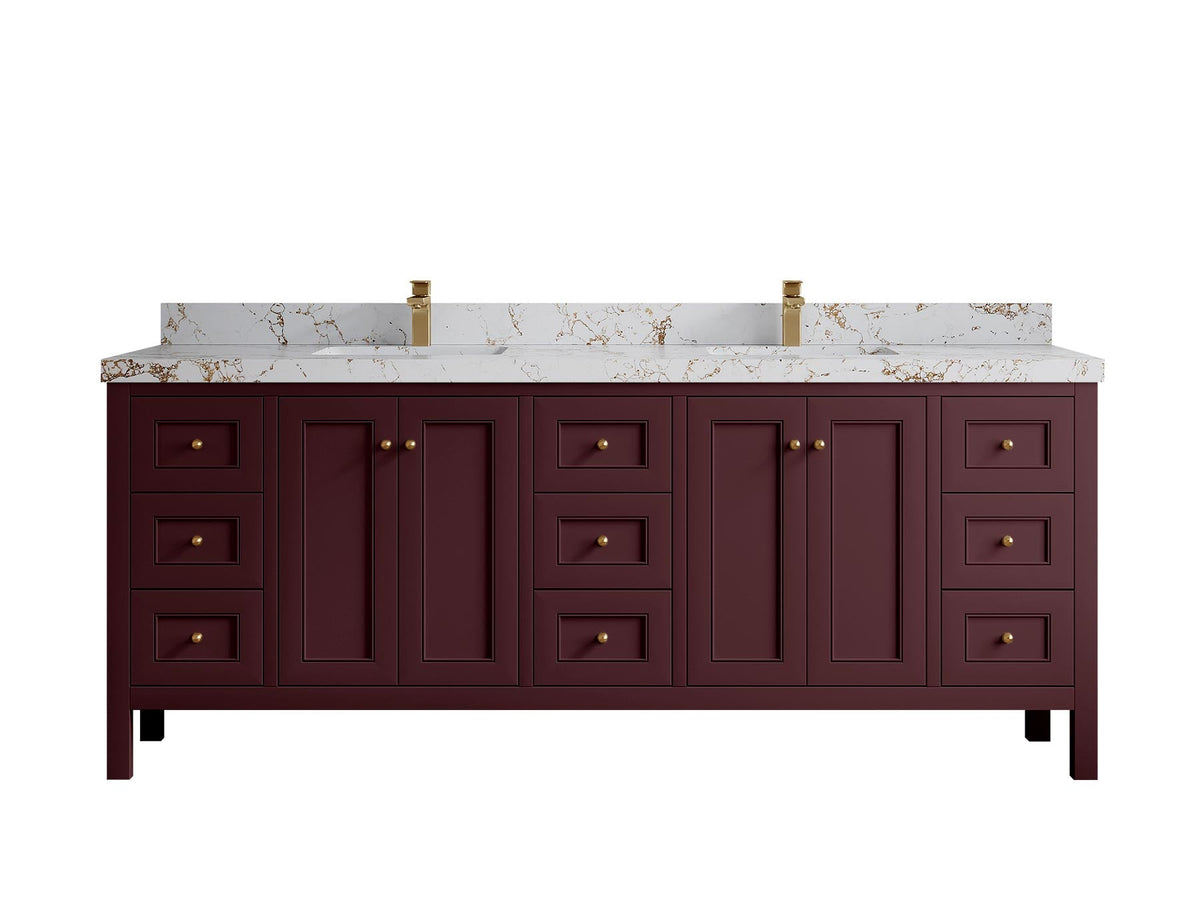 Nashville 84 in W x 22 in D Double Sink Bathroom Vanity - Willow Bath and Vanity