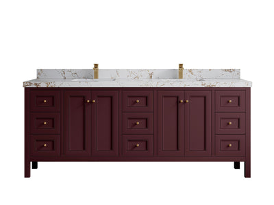 Nashville 84 in W x 22 in D Double Sink Bathroom Vanity - Willow Bath and Vanity