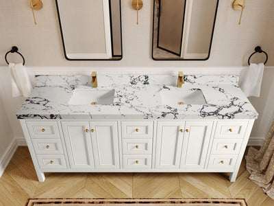 Nashville 84 in W x 22 in D Double Sink Bathroom Vanity - Willow Bath and Vanity