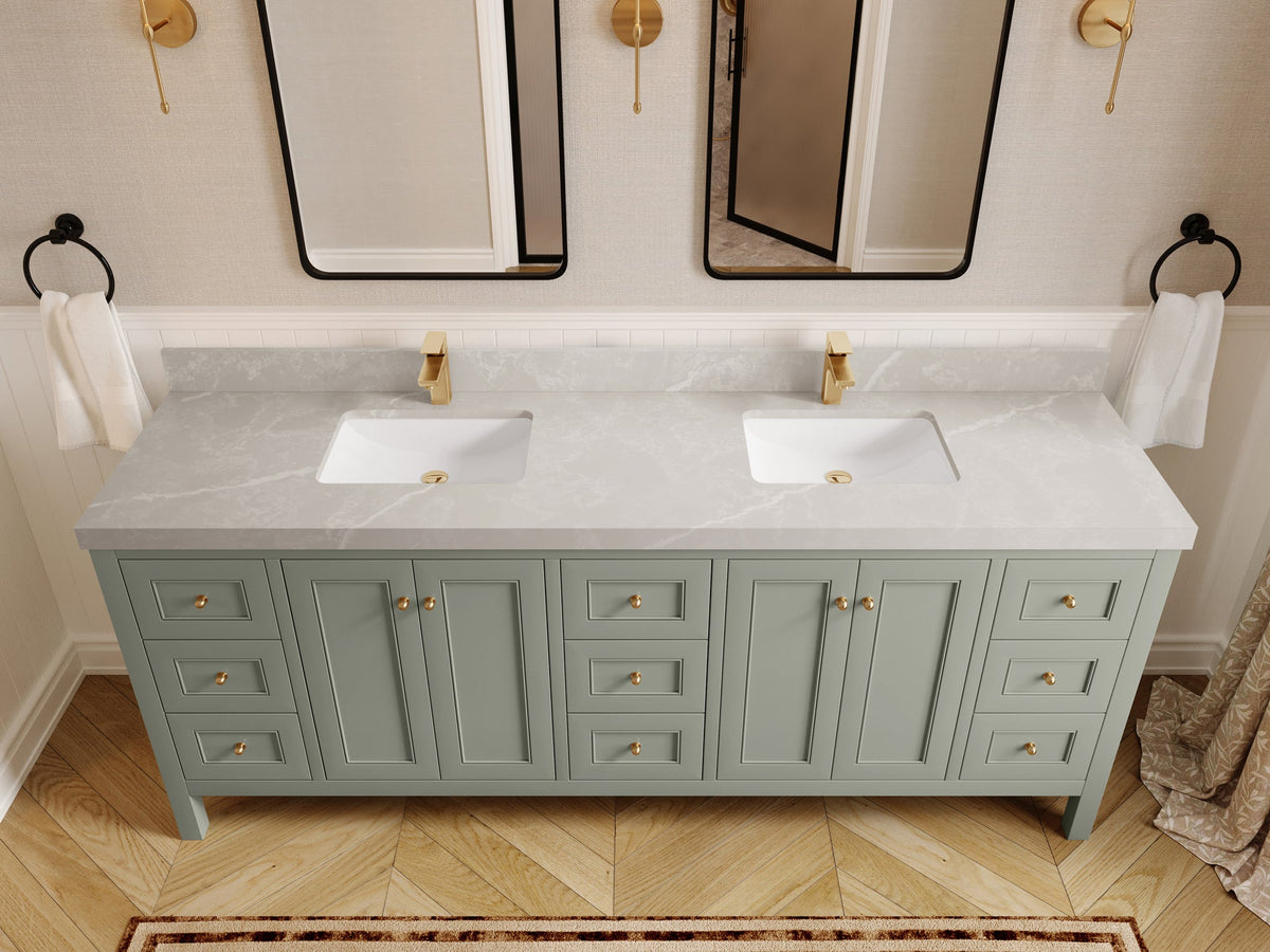 Nashville 84 in W x 22 in D Double Sink Bathroom Vanity - Willow Bath and Vanity
