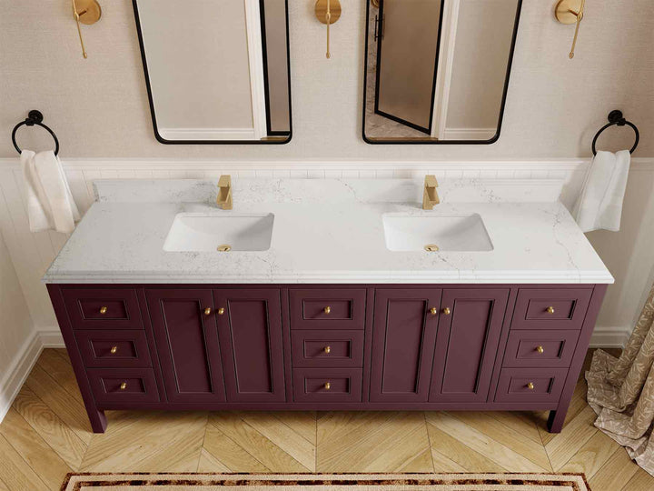 Nashville 84 in W x 22 in D Double Sink Bathroom Vanity - photo 25