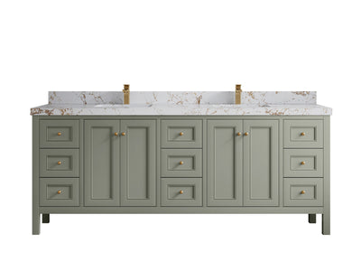 Nashville 84 in W x 22 in D Double Sink Bathroom Vanity - Willow Bath and Vanity