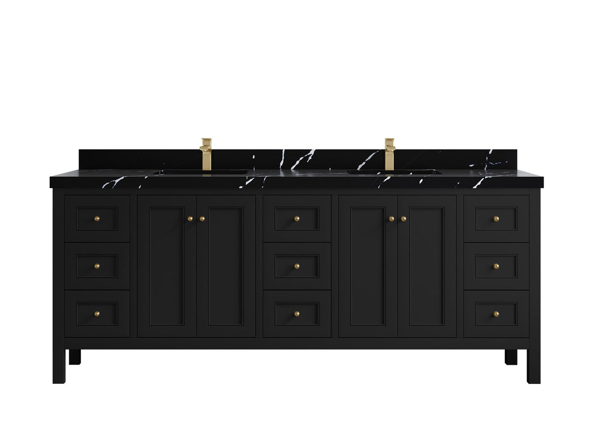 Nashville 84 in W x 22 in D Double Sink Bathroom Vanity - Willow Bath and Vanity