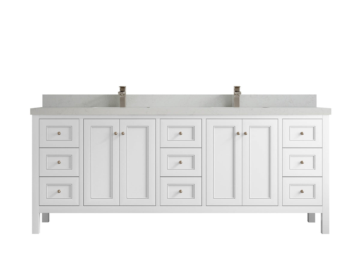 Nashville 84 in W x 22 in D Double Sink Bathroom Vanity - Willow Bath and Vanity