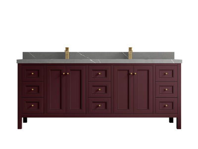 Nashville 84 in W x 22 in D Double Sink Bathroom Vanity - Willow Bath and Vanity