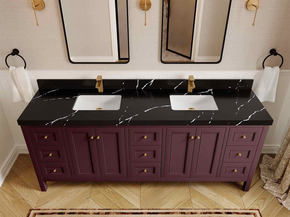 Nashville 84 in W x 22 in D Double Sink Bathroom Vanity - Willow Bath and Vanity