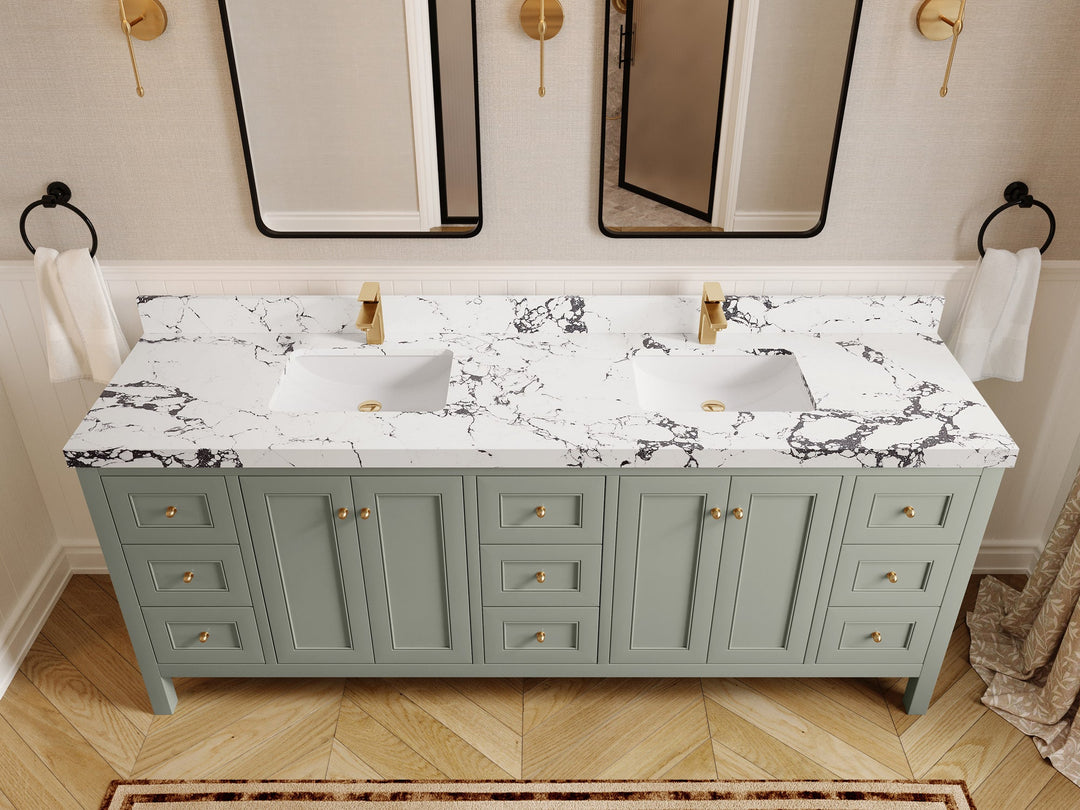 Nashville 84 in W x 22 in D Double Sink Bathroom Vanity - Willow Bath and Vanity