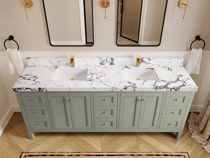 Nashville 84 in W x 22 in D Double Sink Bathroom Vanity - photo 48