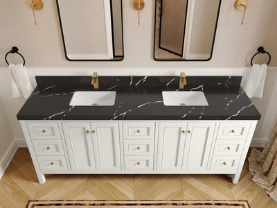 Nashville 84 in W x 22 in D Double Sink Bathroom Vanity - Willow Bath and Vanity