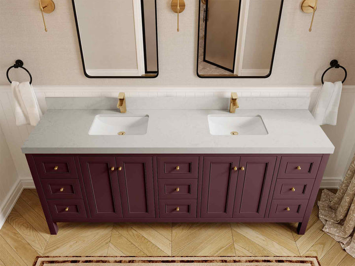 Nashville 84 in W x 22 in D Double Sink Bathroom Vanity - photo 9