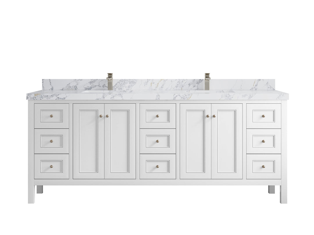 Nashville 84 in W x 22 in D Double Sink Bathroom Vanity - Willow Bath and Vanity