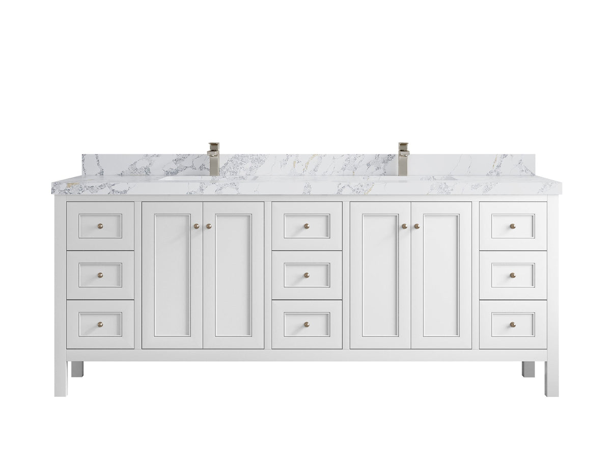 Nashville 84 in W x 22 in D Double Sink Bathroom Vanity - Willow Bath and Vanity