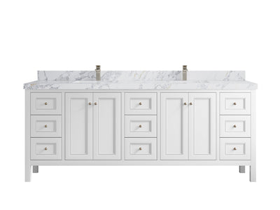 Nashville 84 in W x 22 in D Double Sink Bathroom Vanity - Willow Bath and Vanity