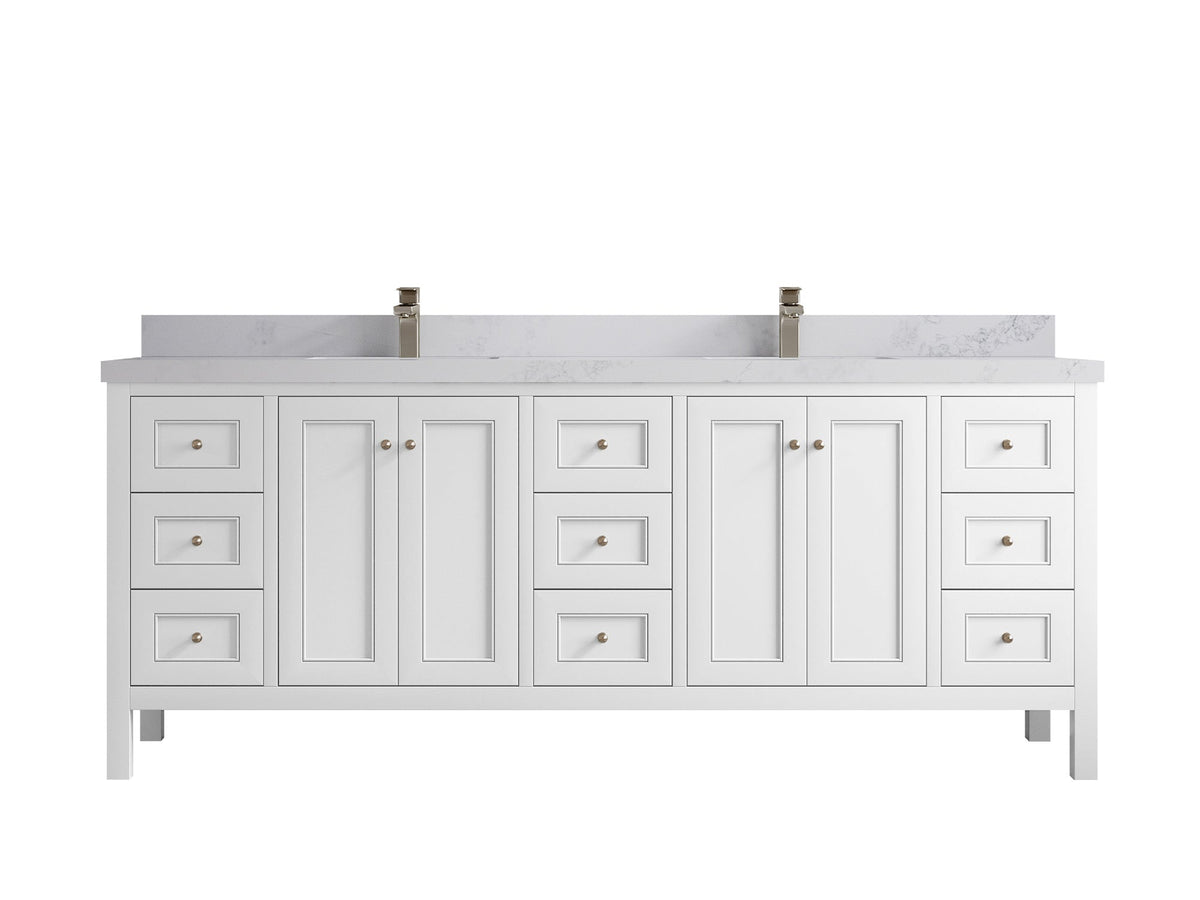 Nashville 84 in W x 22 in D Double Sink Bathroom Vanity - Willow Bath and Vanity