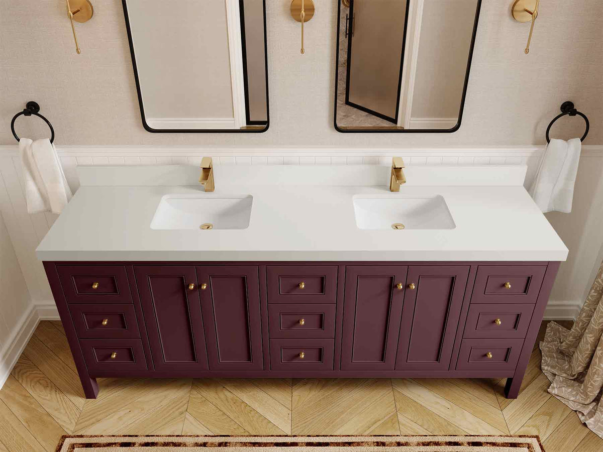 Nashville 84 in W x 22 in D Double Sink Bathroom Vanity