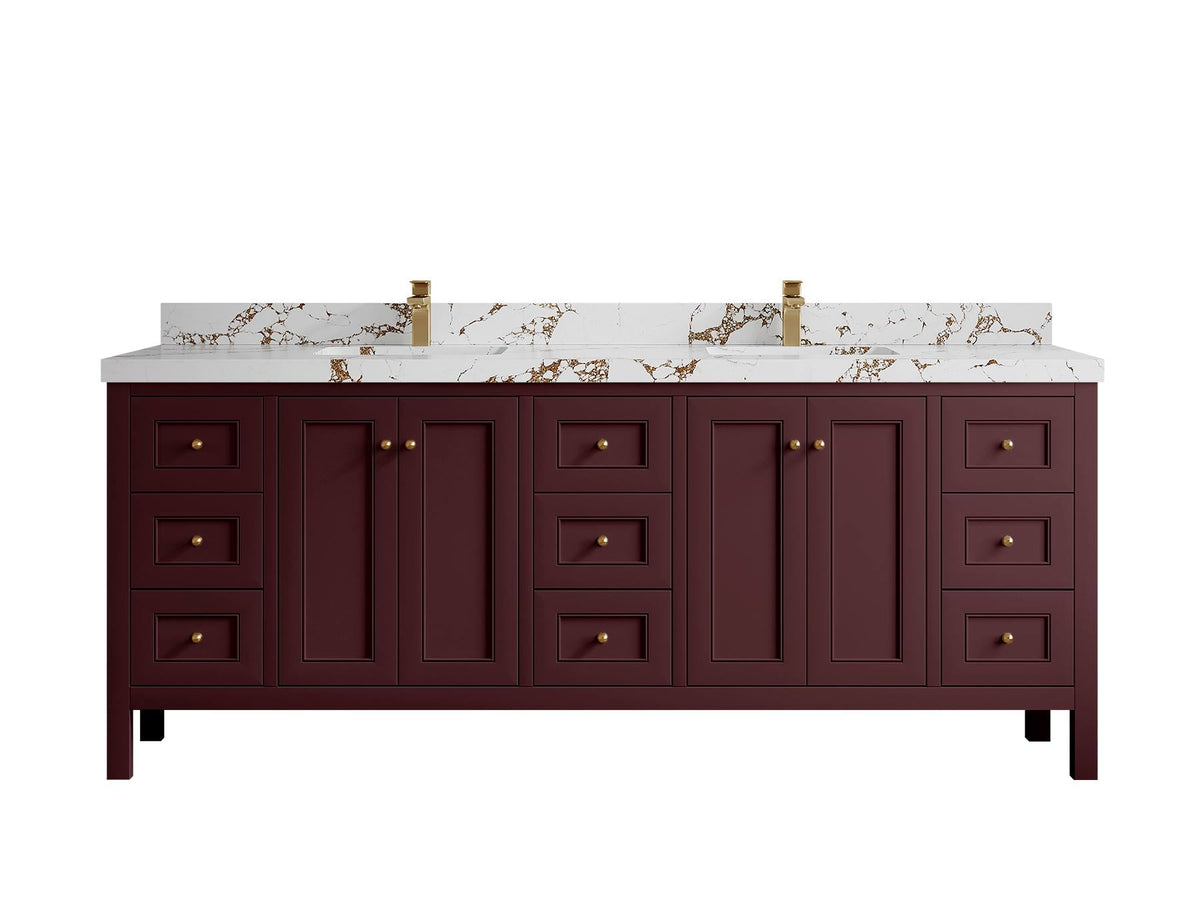 Nashville 84 in W x 22 in D Double Sink Bathroom Vanity - Willow Bath and Vanity
