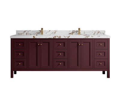 Nashville 84 in W x 22 in D Double Sink Bathroom Vanity - Willow Bath and Vanity