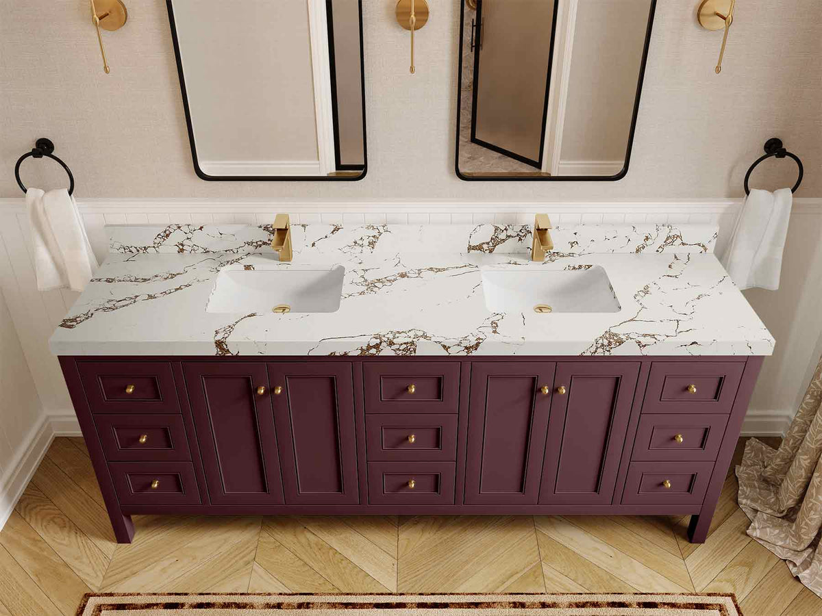 Nashville 84 in W x 22 in D Double Sink Bathroom Vanity - Willow Bath and Vanity