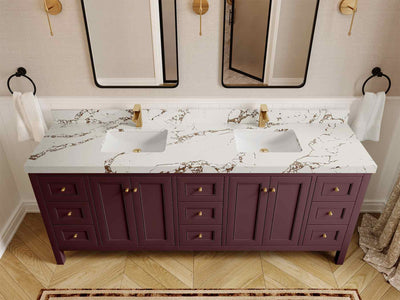 Nashville 84 in W x 22 in D Double Sink Bathroom Vanity - Willow Bath and Vanity