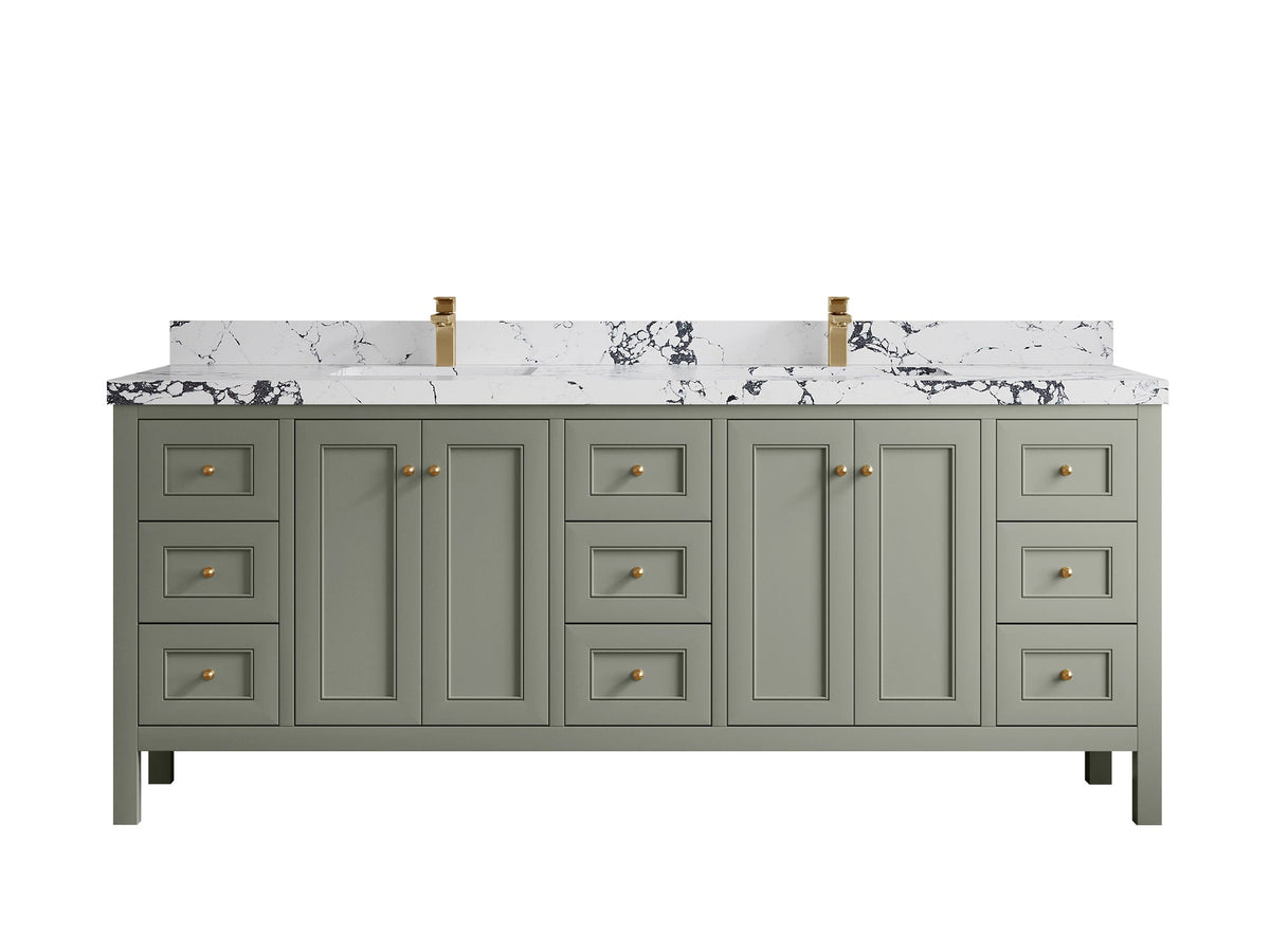Nashville 84 in W x 22 in D Double Sink Bathroom Vanity - Willow Bath and Vanity