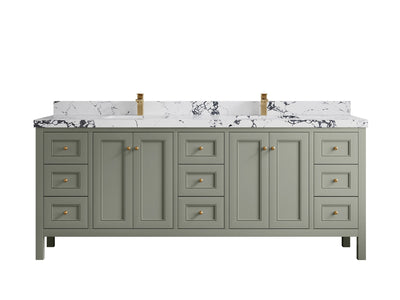 Nashville 84 in W x 22 in D Double Sink Bathroom Vanity - Willow Bath and Vanity
