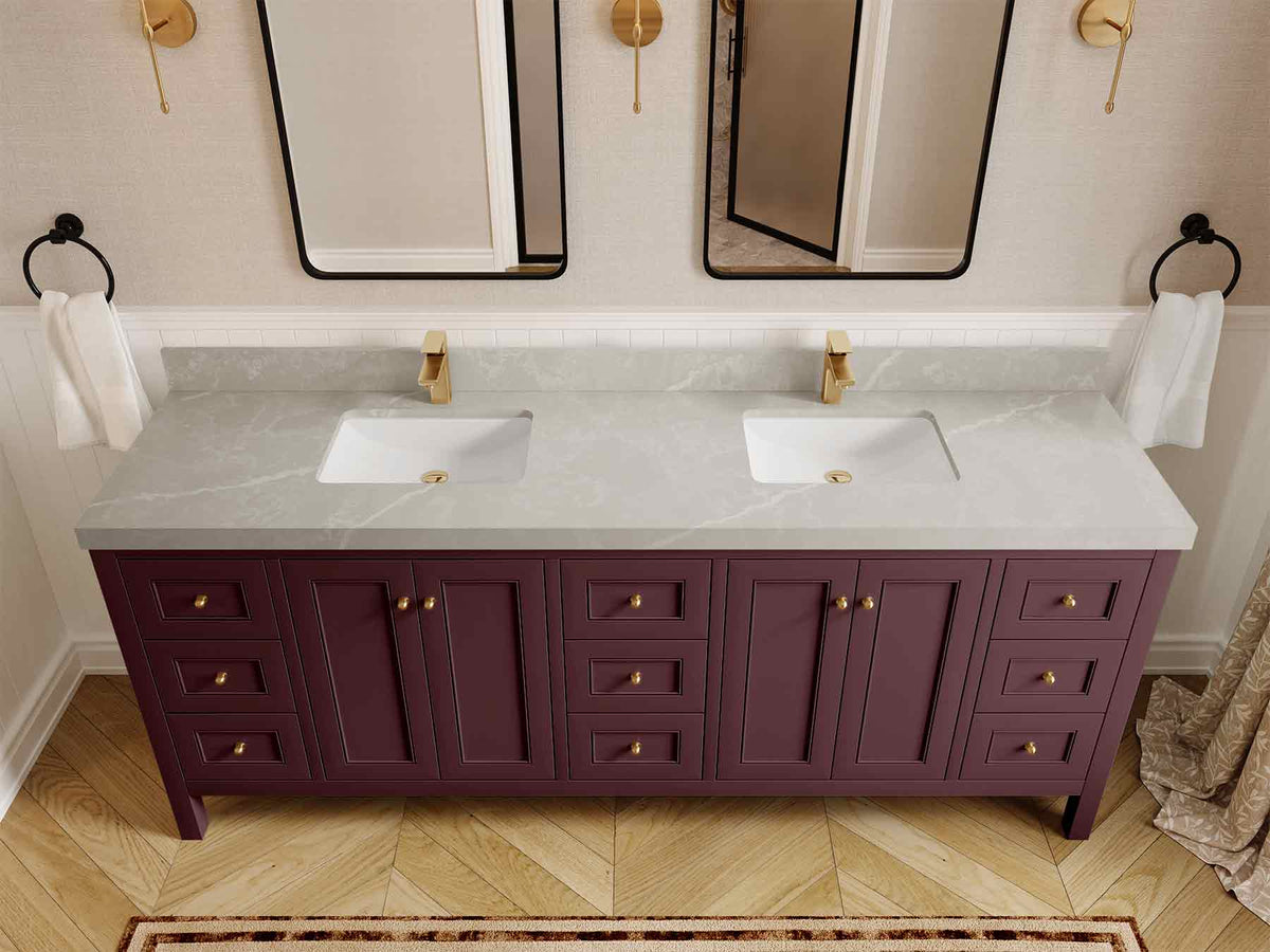 Nashville 84 in W x 22 in D Double Sink Bathroom Vanity - Willow Bath and Vanity