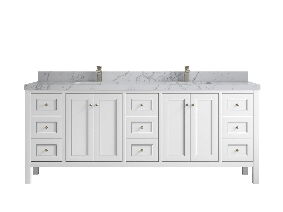 Nashville 84 in W x 22 in D Double Sink Bathroom Vanity - Willow Bath and Vanity