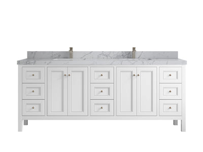 Nashville 84 in W x 22 in D Double Sink Bathroom Vanity - Willow Bath and Vanity