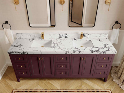 Nashville 84 in W x 22 in D Double Sink Bathroom Vanity - Willow Bath and Vanity