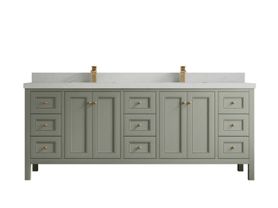 Nashville 84 in W x 22 in D Double Sink Bathroom Vanity - Willow Bath and Vanity