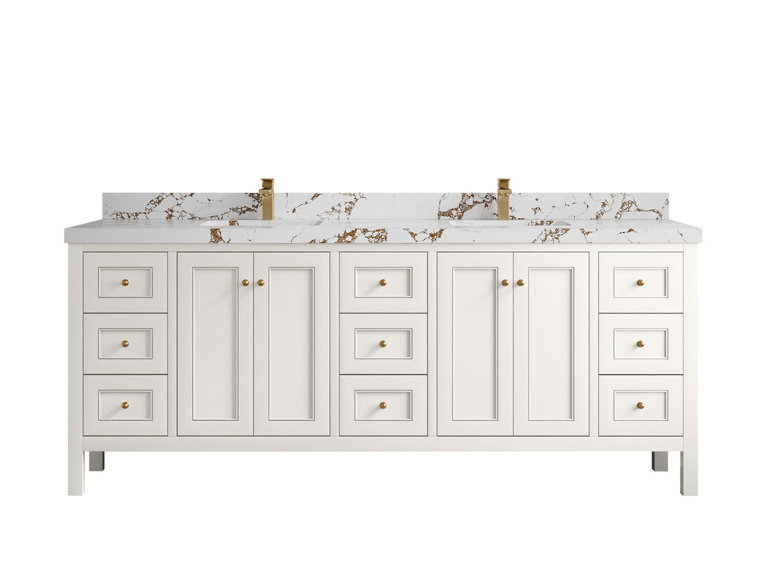 Nashville 84 in W x 22 in D Double Sink Bathroom Vanity - Willow Bath and Vanity
