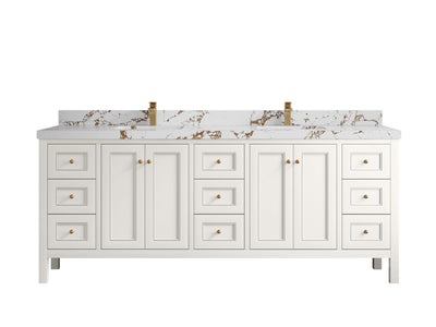 Nashville 84 in W x 22 in D Double Sink Bathroom Vanity - Willow Bath and Vanity