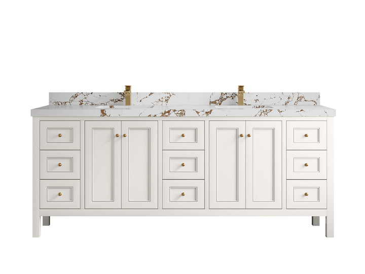 Nashville 84 in W x 22 in D Double Sink Bathroom Vanity - photo 44