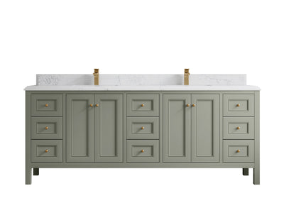 Nashville 84 in W x 22 in D Double Sink Bathroom Vanity - Willow Bath and Vanity
