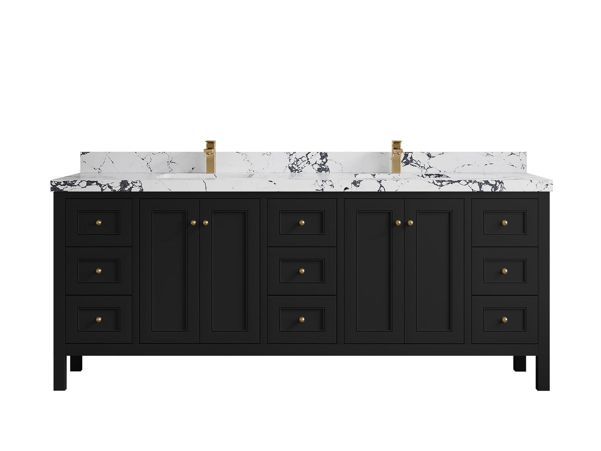 Nashville 84 in W x 22 in D Double Sink Bathroom Vanity - Willow Bath and Vanity