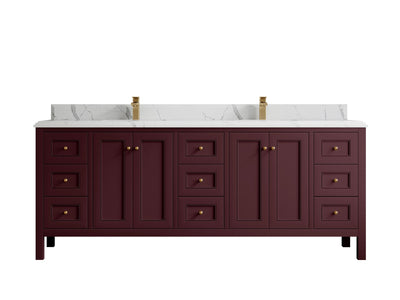 Nashville 84 in W x 22 in D Double Sink Bathroom Vanity - Willow Bath and Vanity