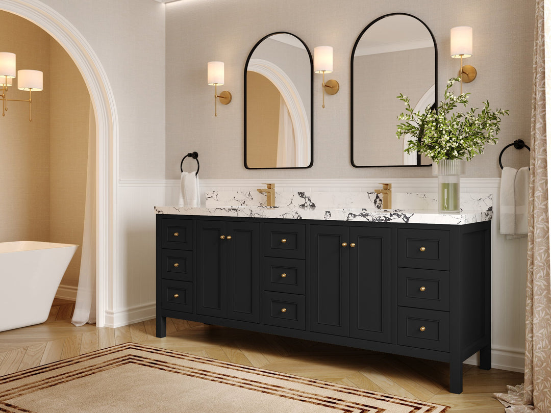 Nashville 84 in W x 22 in D Double Sink Bathroom Vanity - Willow Bath and Vanity