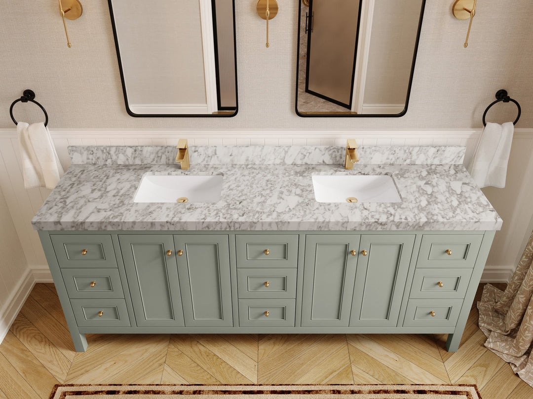 Nashville 84 in W x 22 in D Double Sink Bathroom Vanity - Willow Bath and Vanity