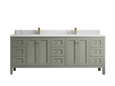 Nashville 84 in W x 22 in D Double Sink Bathroom Vanity - Willow Bath and Vanity