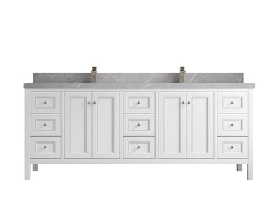 Nashville 84 in W x 22 in D Double Sink Bathroom Vanity - Willow Bath and Vanity