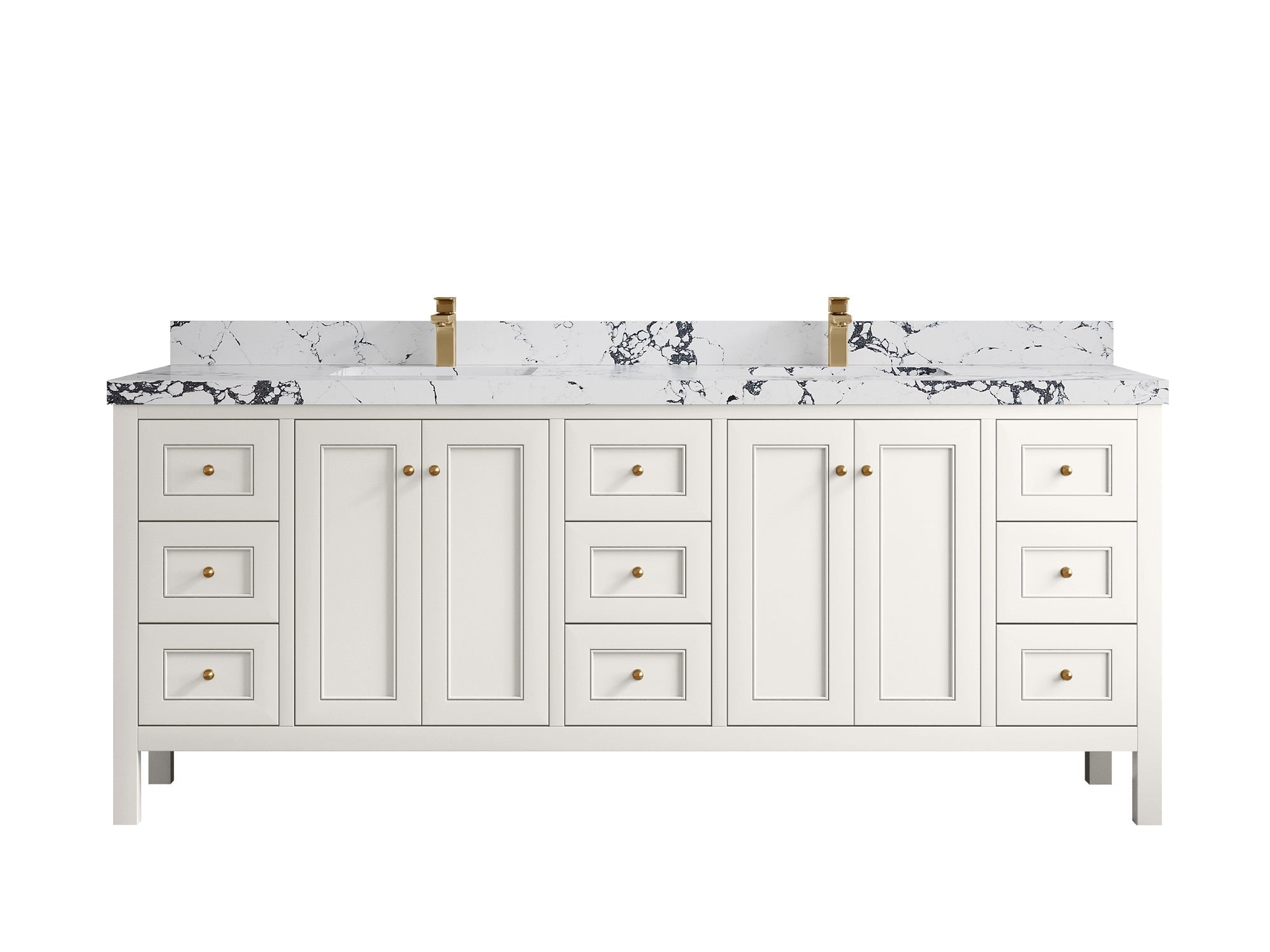 Nashville 84 in W x 22 in D Double Sink Bathroom Vanity - Willow Bath and Vanity