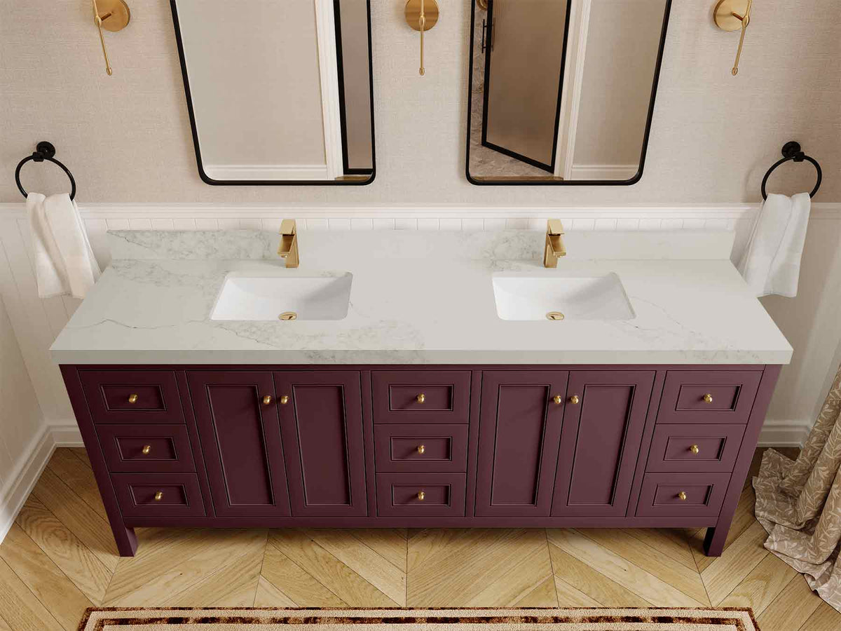 Nashville 84 in W x 22 in D Double Sink Bathroom Vanity - Willow Bath and Vanity