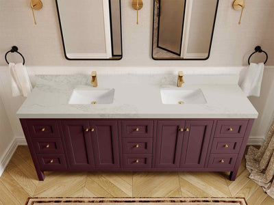 Nashville 84 in W x 22 in D Double Sink Bathroom Vanity - Willow Bath and Vanity