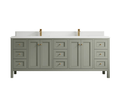 Nashville 84 in W x 22 in D Double Sink Bathroom Vanity - Willow Bath and Vanity