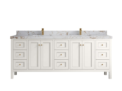 Nashville 84 in W x 22 in D Double Sink Bathroom Vanity - Willow Bath and Vanity