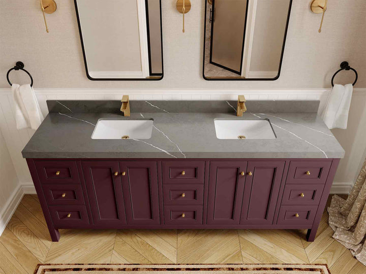 Nashville 84 in W x 22 in D Double Sink Bathroom Vanity - photo 33