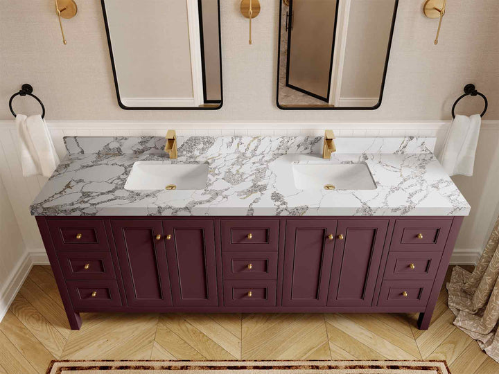 Nashville 84 in W x 22 in D Double Sink Bathroom Vanity - photo 19